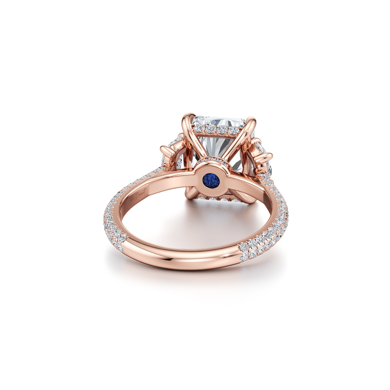 Chelsea Half-Moon Three Stone Lab Diamond Engagement Ring image 93