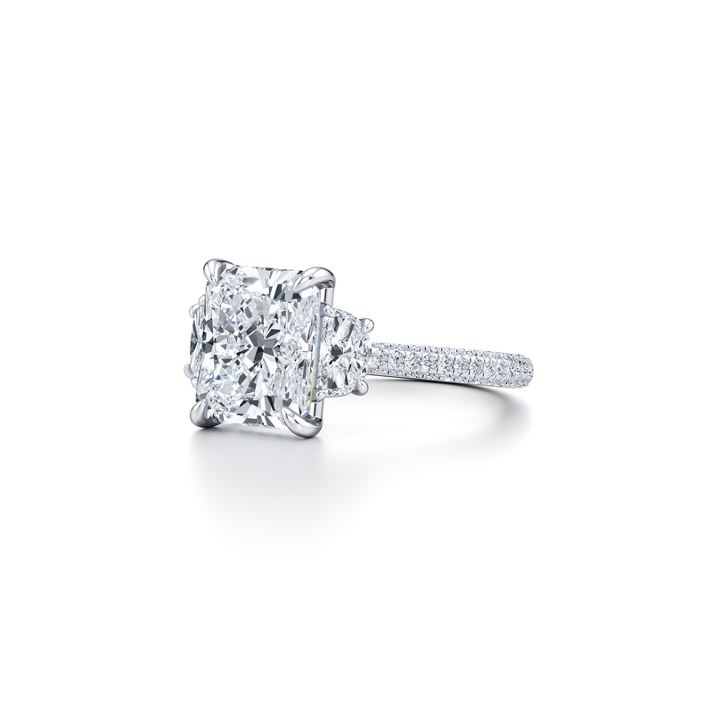 Chelsea Half-Moon Three Stone Lab Diamond Engagement Ring image 82