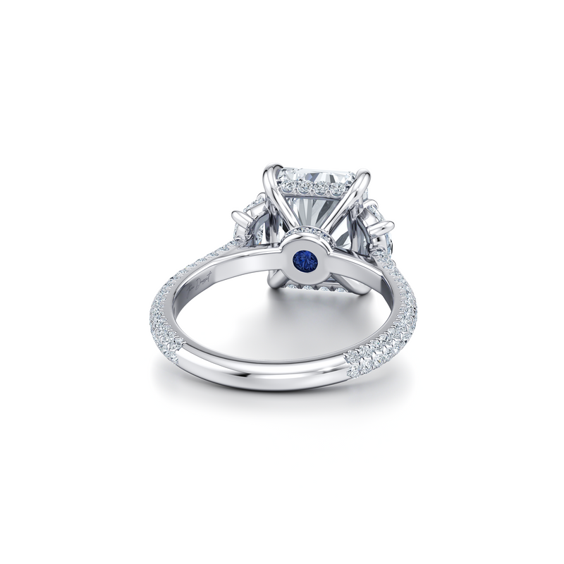 Chelsea Half-Moon Three Stone Lab Diamond Engagement Ring image 83