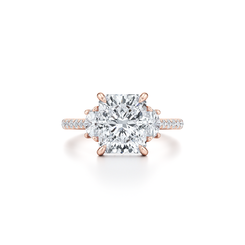 Chelsea Half-Moon Three Stone Lab Diamond Engagement Ring image 91