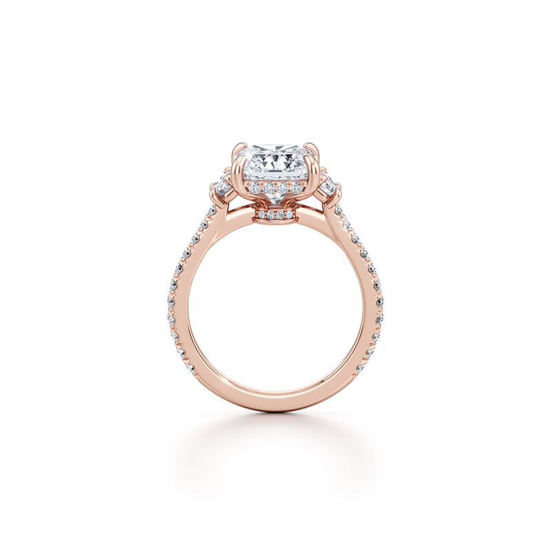 Chelsea Half-Moon Three Stone Lab Diamond Engagement Ring image 94