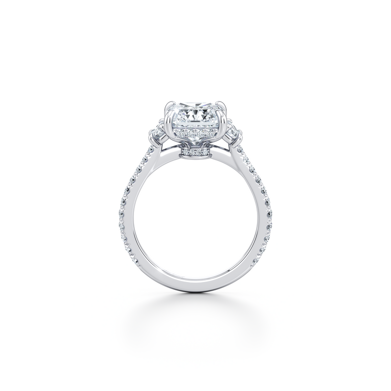 Chelsea Half-Moon Three Stone Lab Diamond Engagement Ring image 84