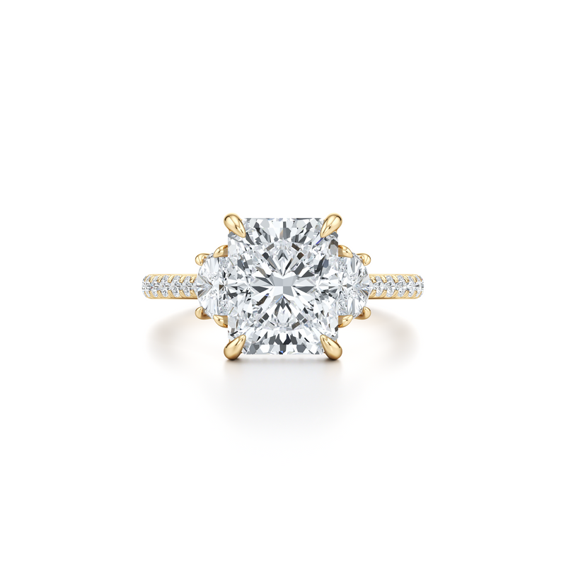 Chelsea Half-Moon Three Stone Lab Diamond Engagement Ring image 86