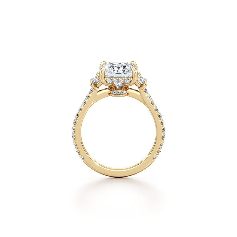 Chelsea Half-Moon Three Stone Lab Diamond Engagement Ring image 89