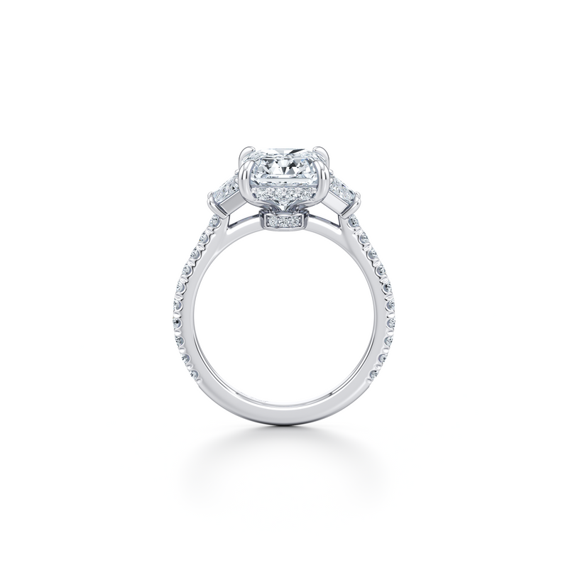 Chelsea Trapezoid Three Stone Lab Diamond Engagement Ring image 84