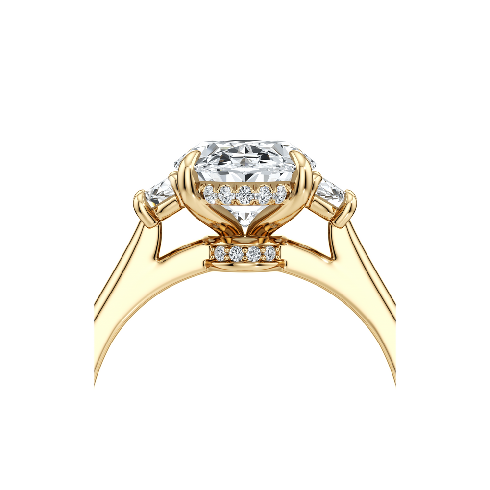 Chelsea Oval Cut Three Stone Lab Diamond Engagement Ring image 5