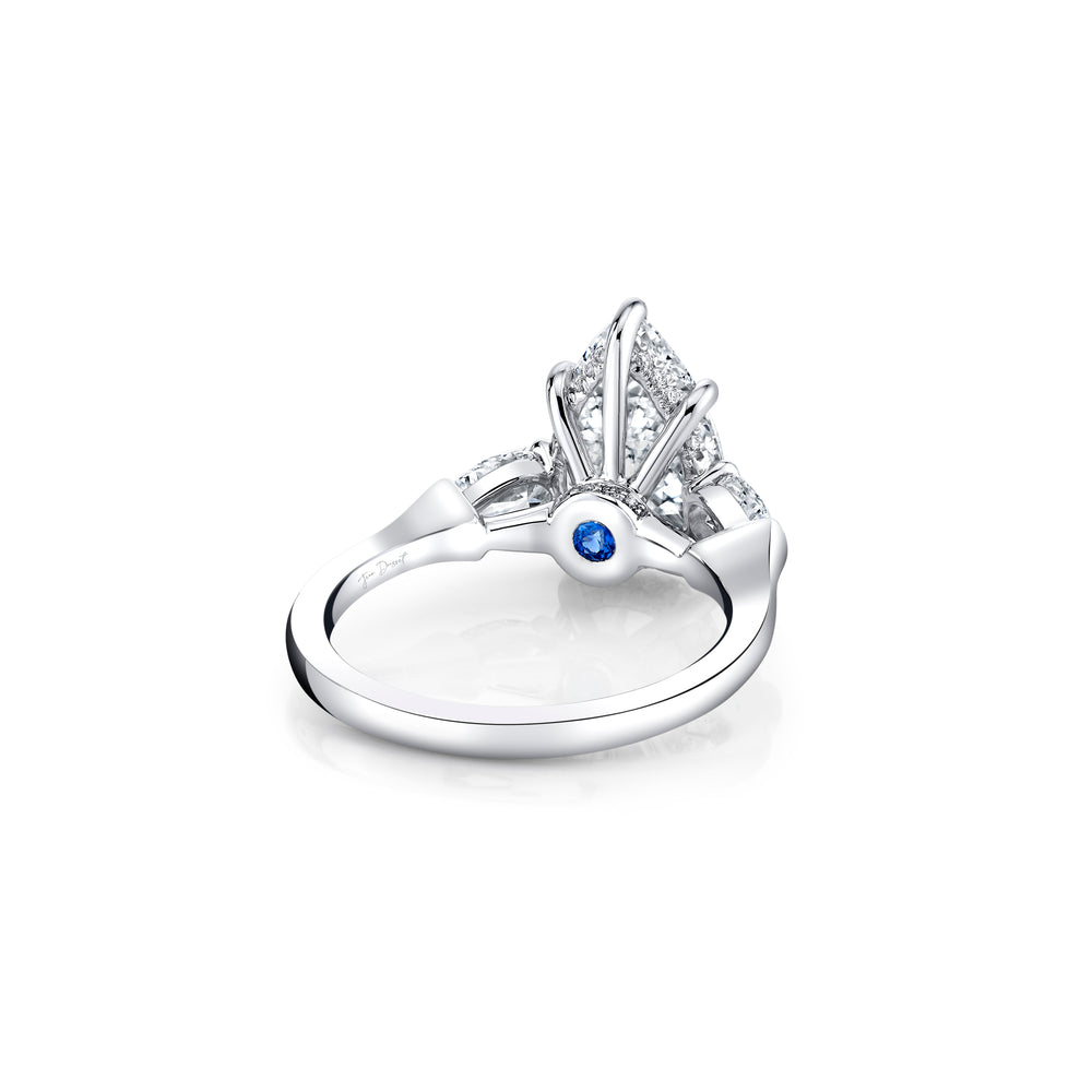 Chelsea Pear Three Stone Lab Diamond Engagement Ring image 3