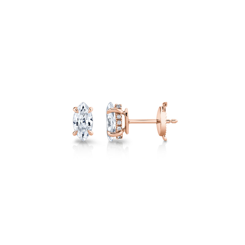 Chelsea Lab Diamond Marquise Studs image 11