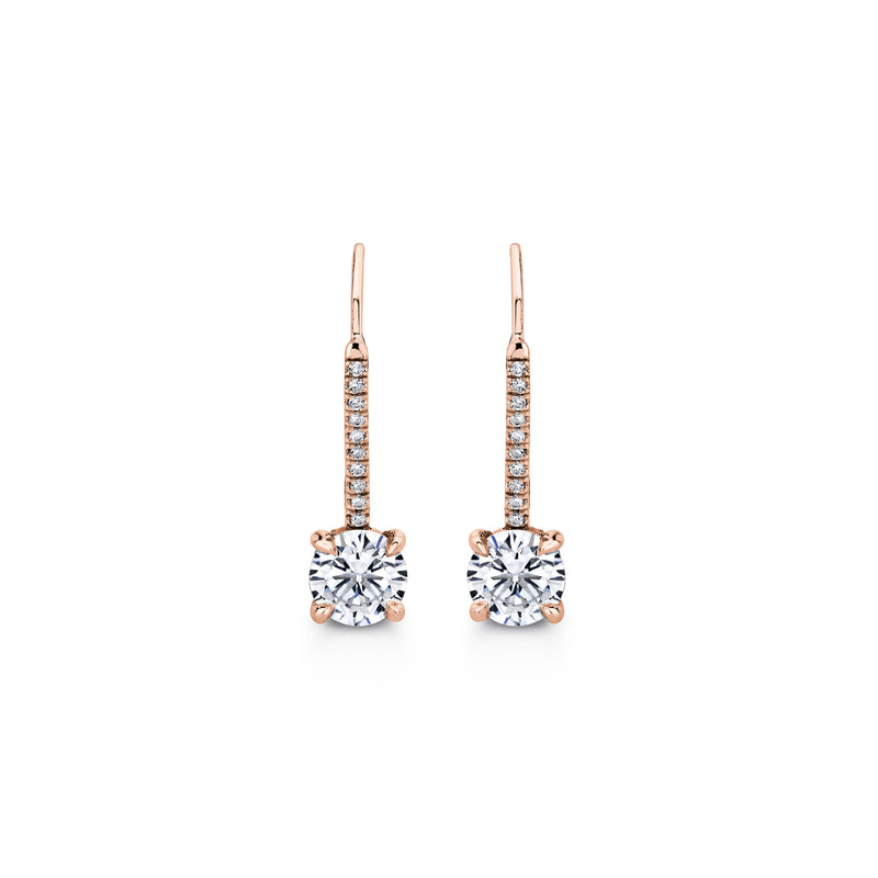 Chelsea Round Brilliant Leverback Earrings image 7
