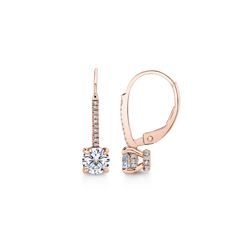 Chelsea Round Brilliant Leverback Earrings image 8