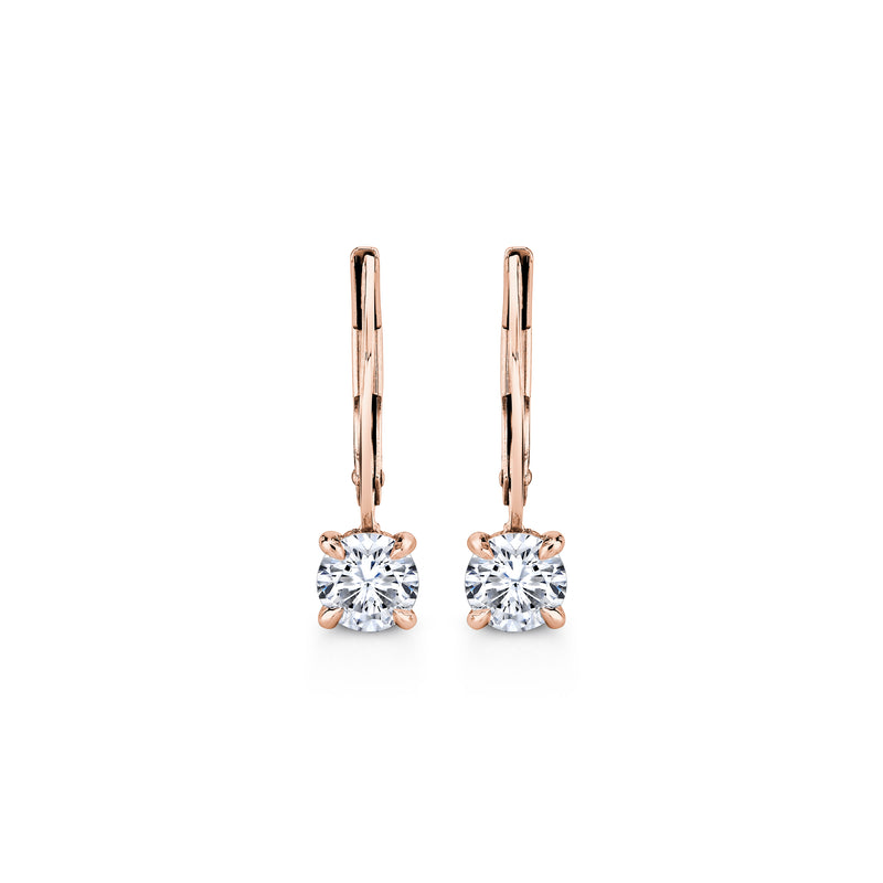 Chelsea Round Brilliant Leverback Earrings image 7