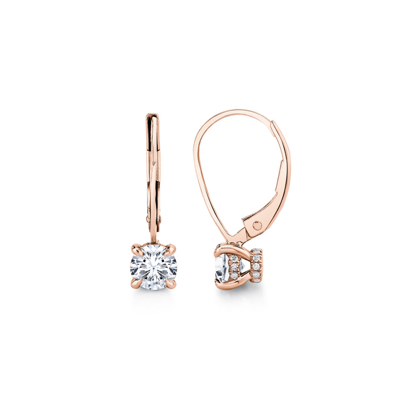 Chelsea Round Brilliant Leverback Earrings image 8