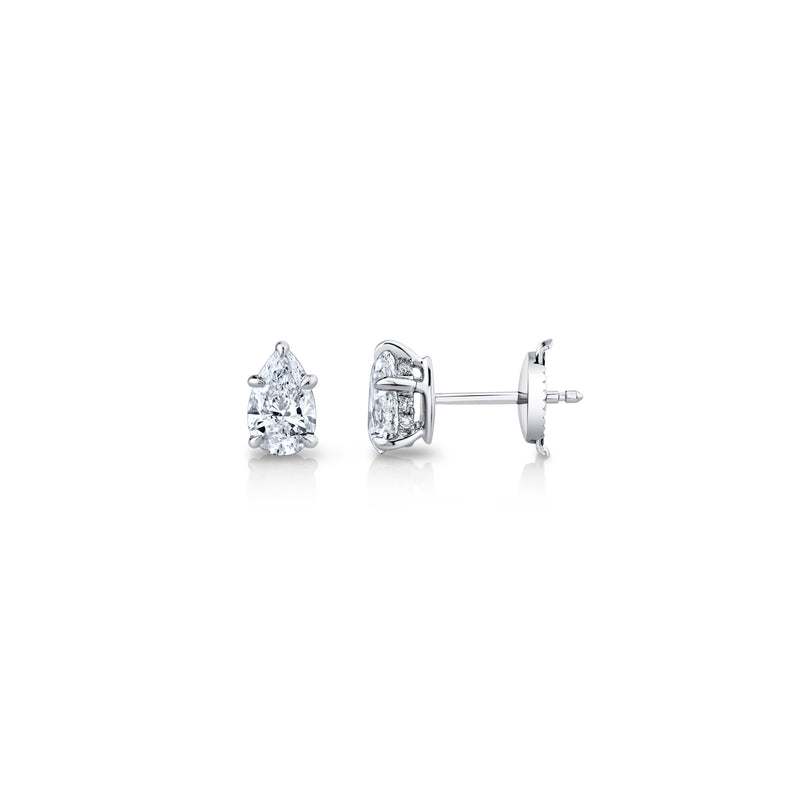 Chelsea Lab Diamond Pear Studs image 2