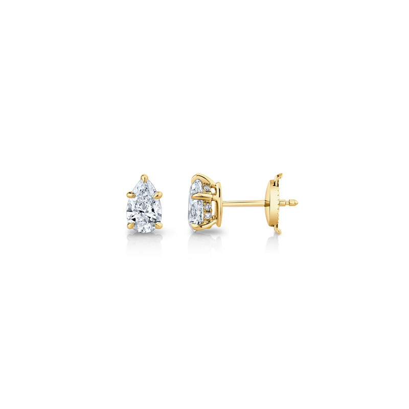 Chelsea Lab Diamond Pear Studs image 5