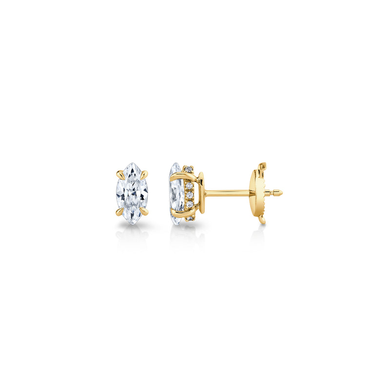 Chelsea Lab Diamond Marquise Studs image 9