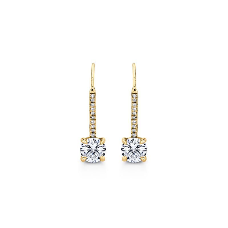 Chelsea Round Brilliant Leverback Earrings image 4