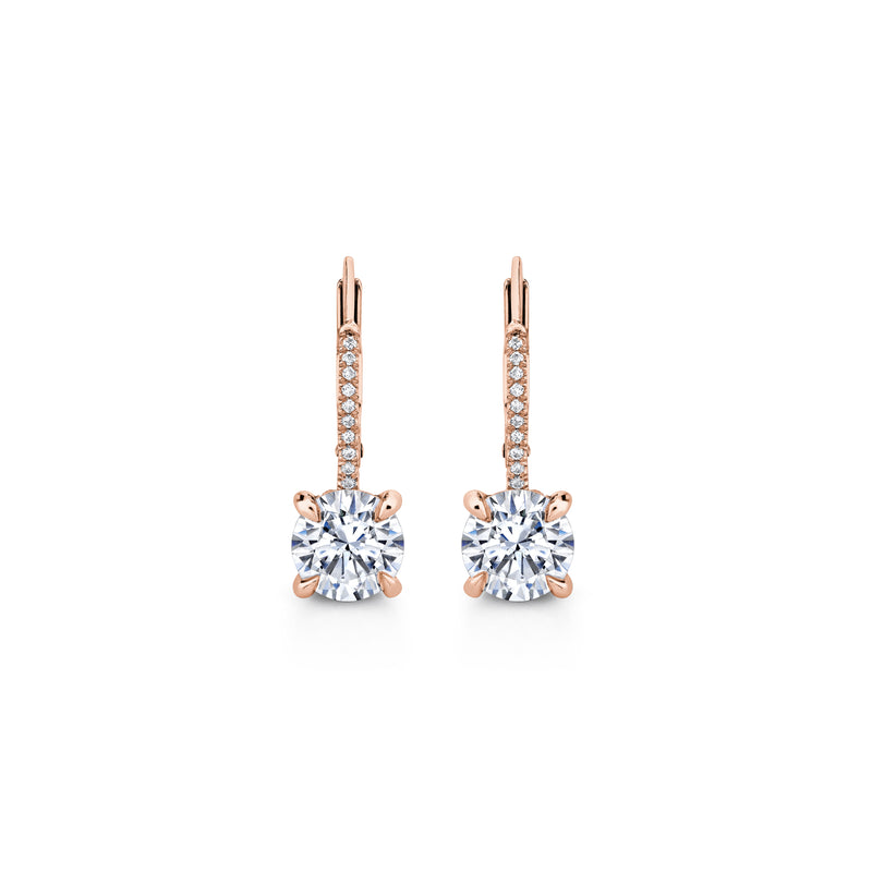 Chelsea Round Brilliant Leverback Earrings image 19