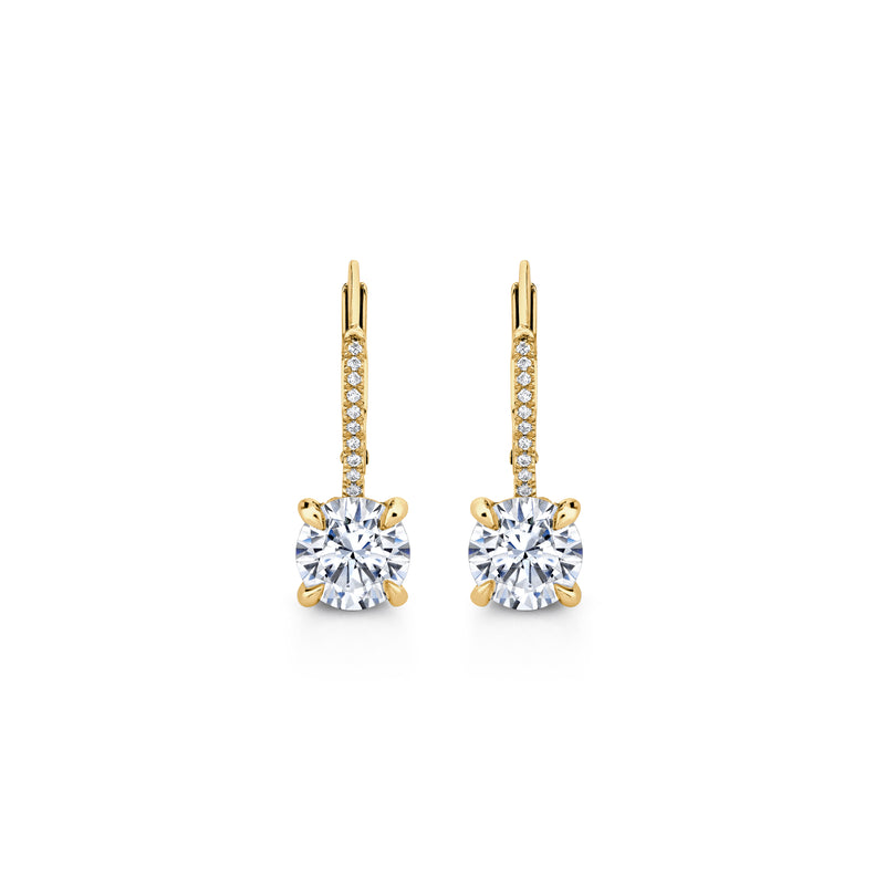 Chelsea Round Brilliant Leverback Earrings image 16