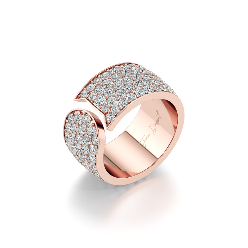Dousset Quarter Round Pavé Wrap Ring image 3