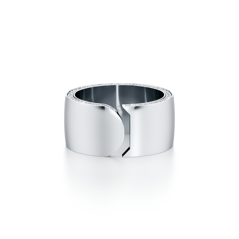 Dousset Quarter Round Wrap Ring - One Row Pavé image 2