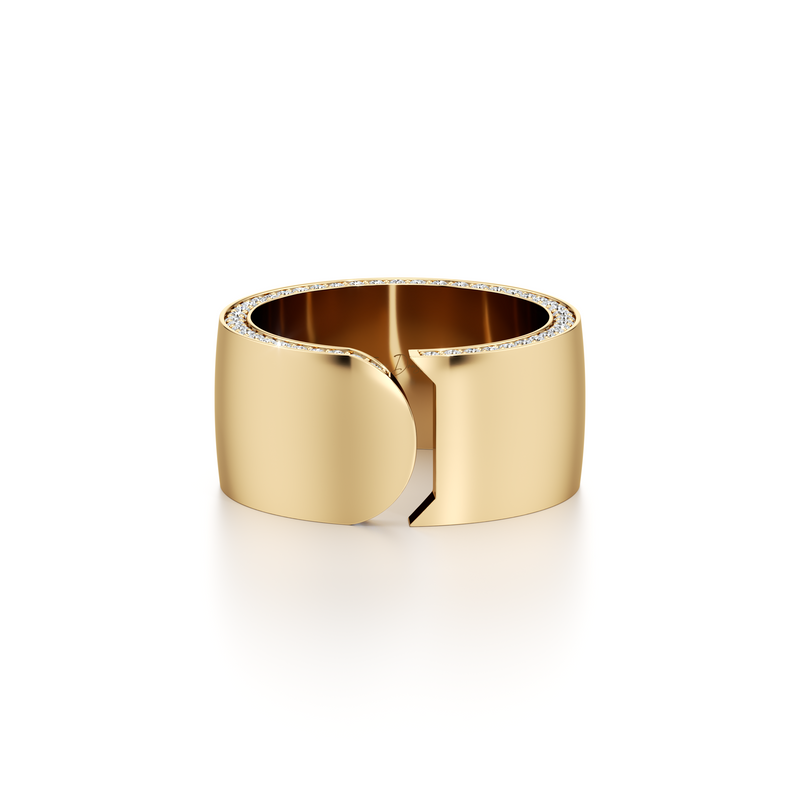 Dousset Quarter Round Wrap Ring - One Row Pavé image 4