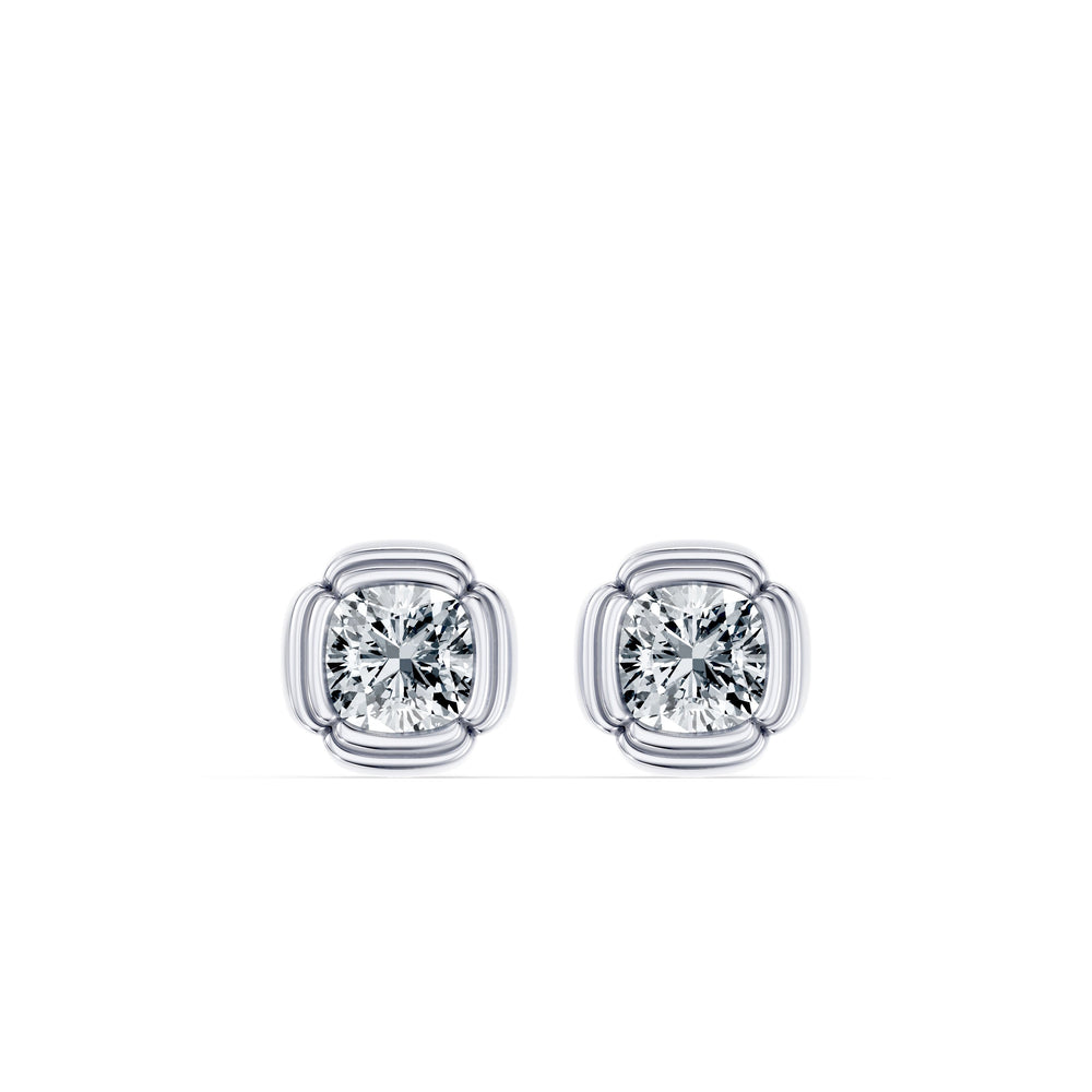 Dorée Lab Diamond Cushion Studs image 1