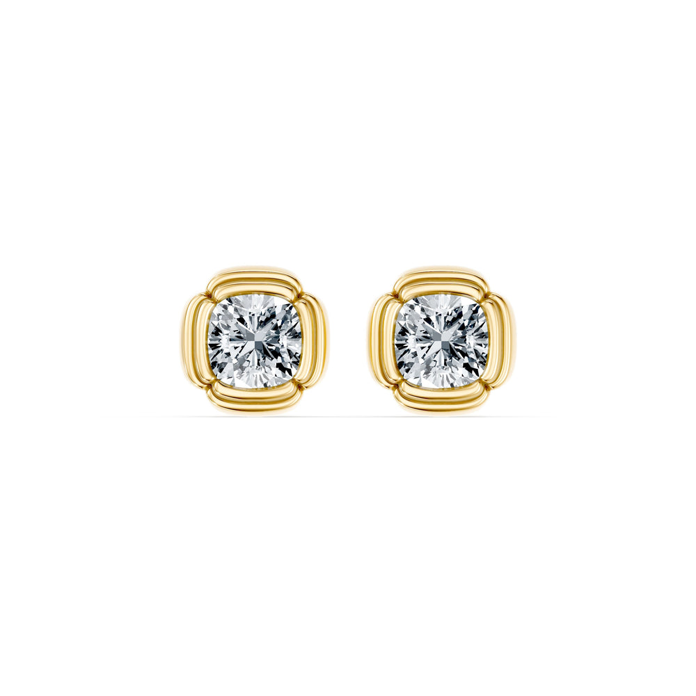 Dorée Lab Diamond Cushion Studs image 4