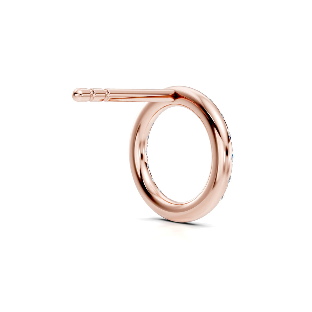 Audrey Front Hoop Lab Diamond Pavé Earrings image 11