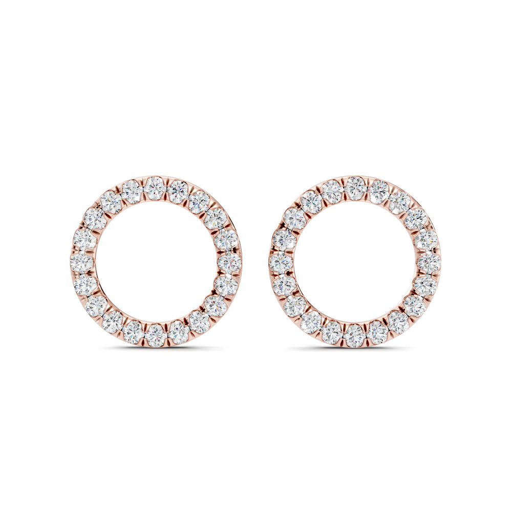 Audrey Front Hoop Lab Diamond Pavé Earrings image 9