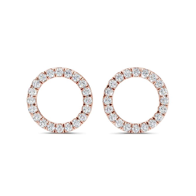 Audrey Front Hoop Lab Diamond Pavé Earrings image 9