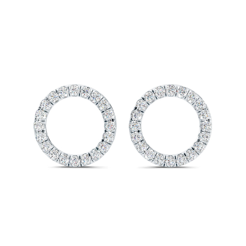 Audrey Front Hoop Lab Diamond Pavé Earrings image 1