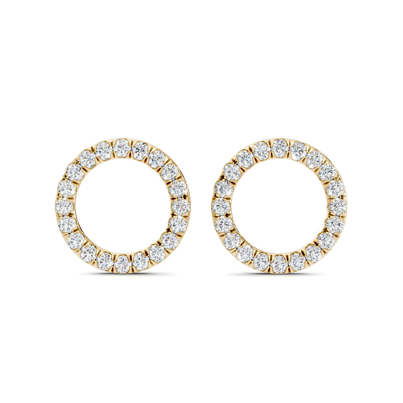 Audrey Front Hoop Lab Diamond Pavé Earrings image 5