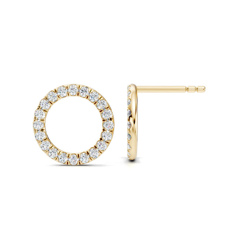 Audrey Front Hoop Lab Diamond Pavé Earrings image 6