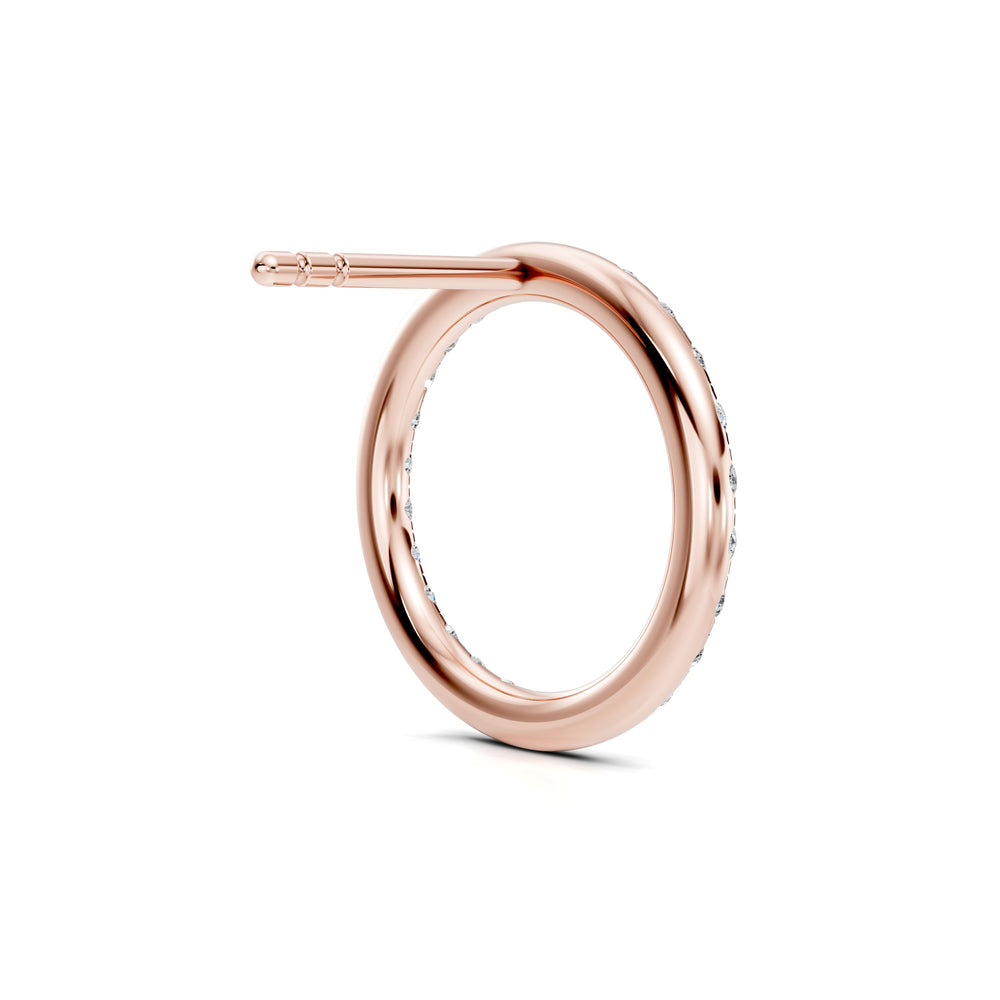 Audrey Front Hoop Lab Diamond Pavé Earrings image 25