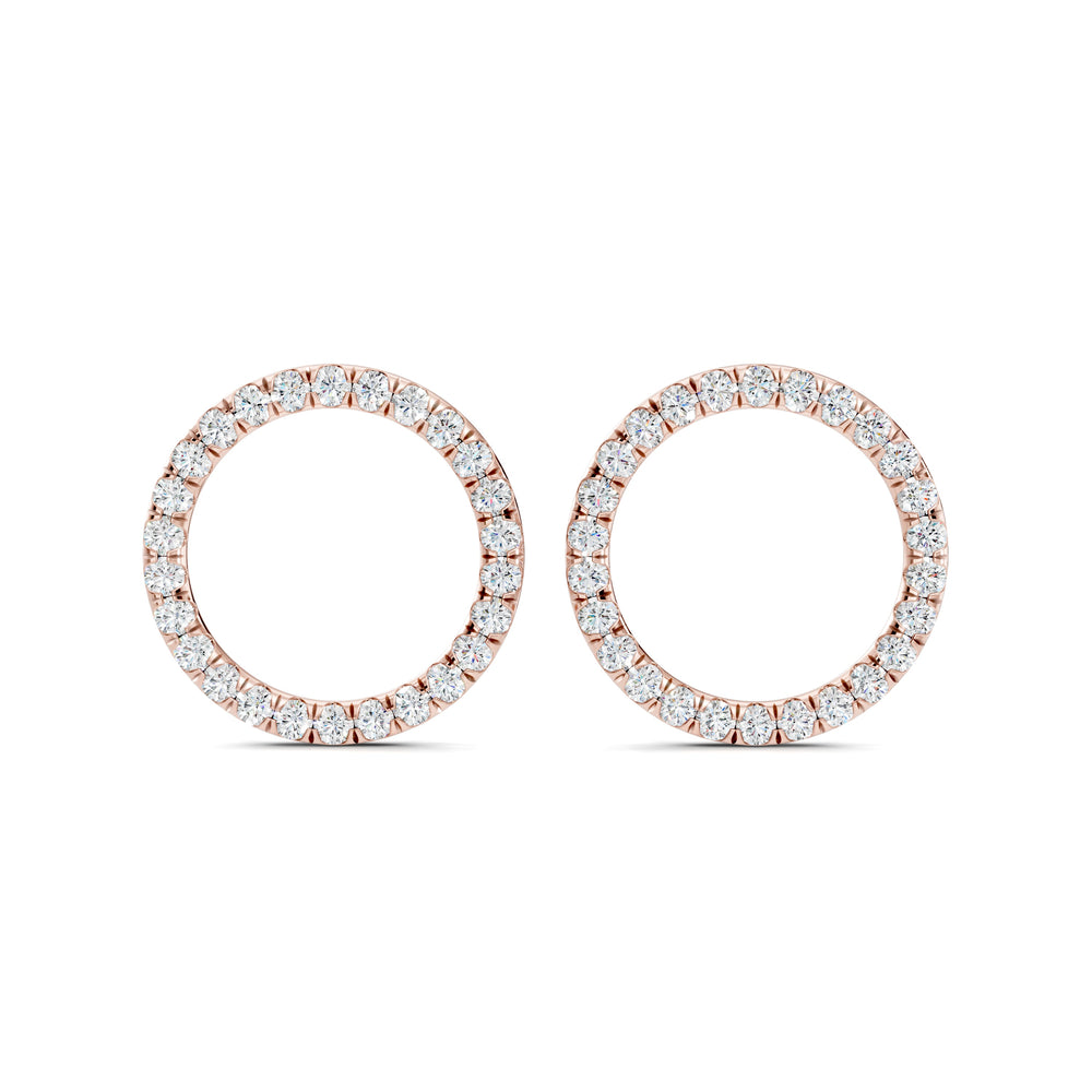 Audrey Front Hoop Lab Diamond Pavé Earrings image 26