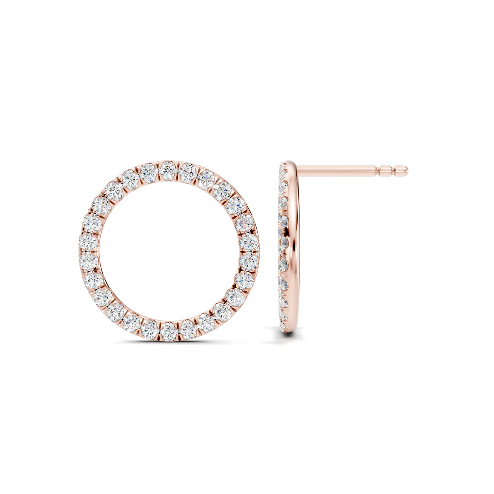 Audrey Front Hoop Lab Diamond Pavé Earrings image 27