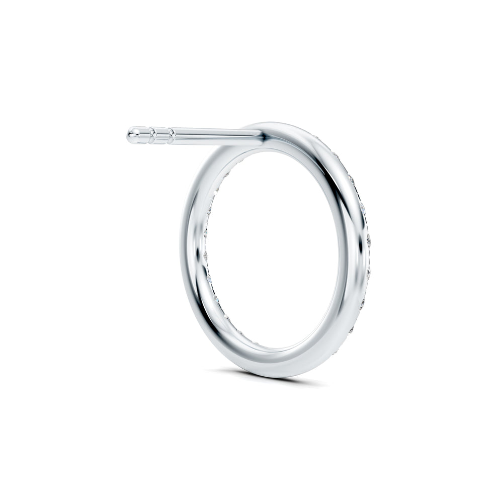 Audrey Front Hoop Lab Diamond Pavé Earrings image 31