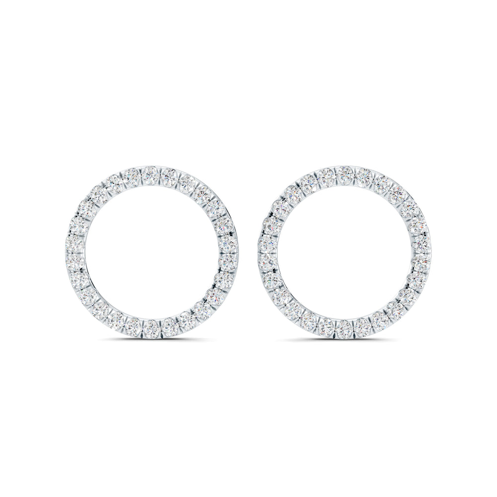 Audrey Front Hoop Lab Diamond Pavé Earrings image 29