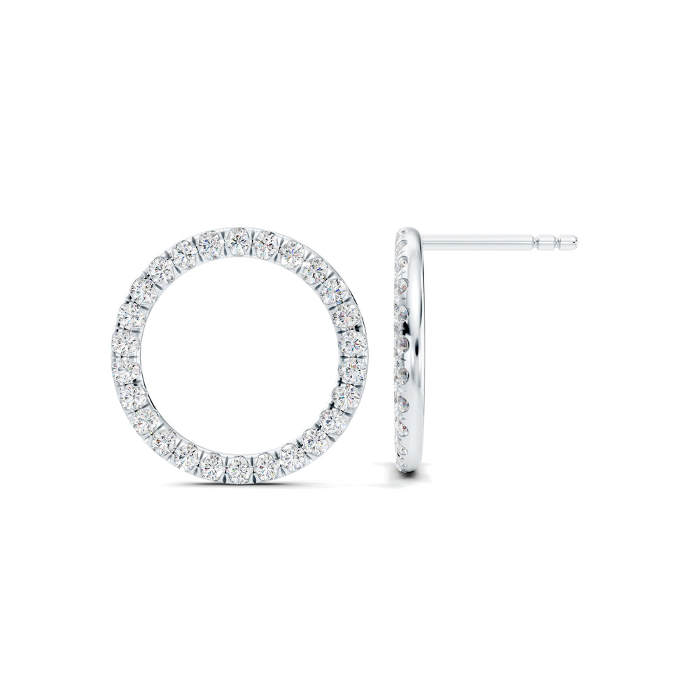 Audrey Front Hoop Lab Diamond Pavé Earrings image 18