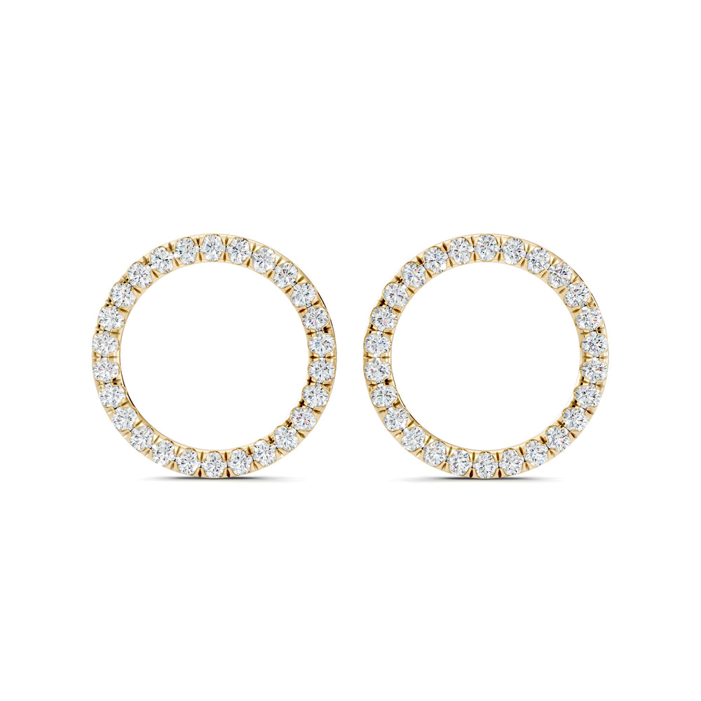 Audrey Front Hoop Lab Diamond Pavé Earrings image 22