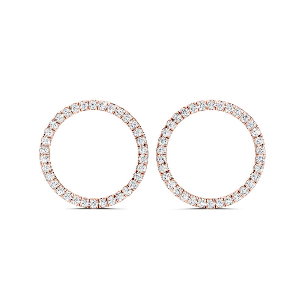 Audrey Front Hoop Lab Diamond Pavé Earrings image 41