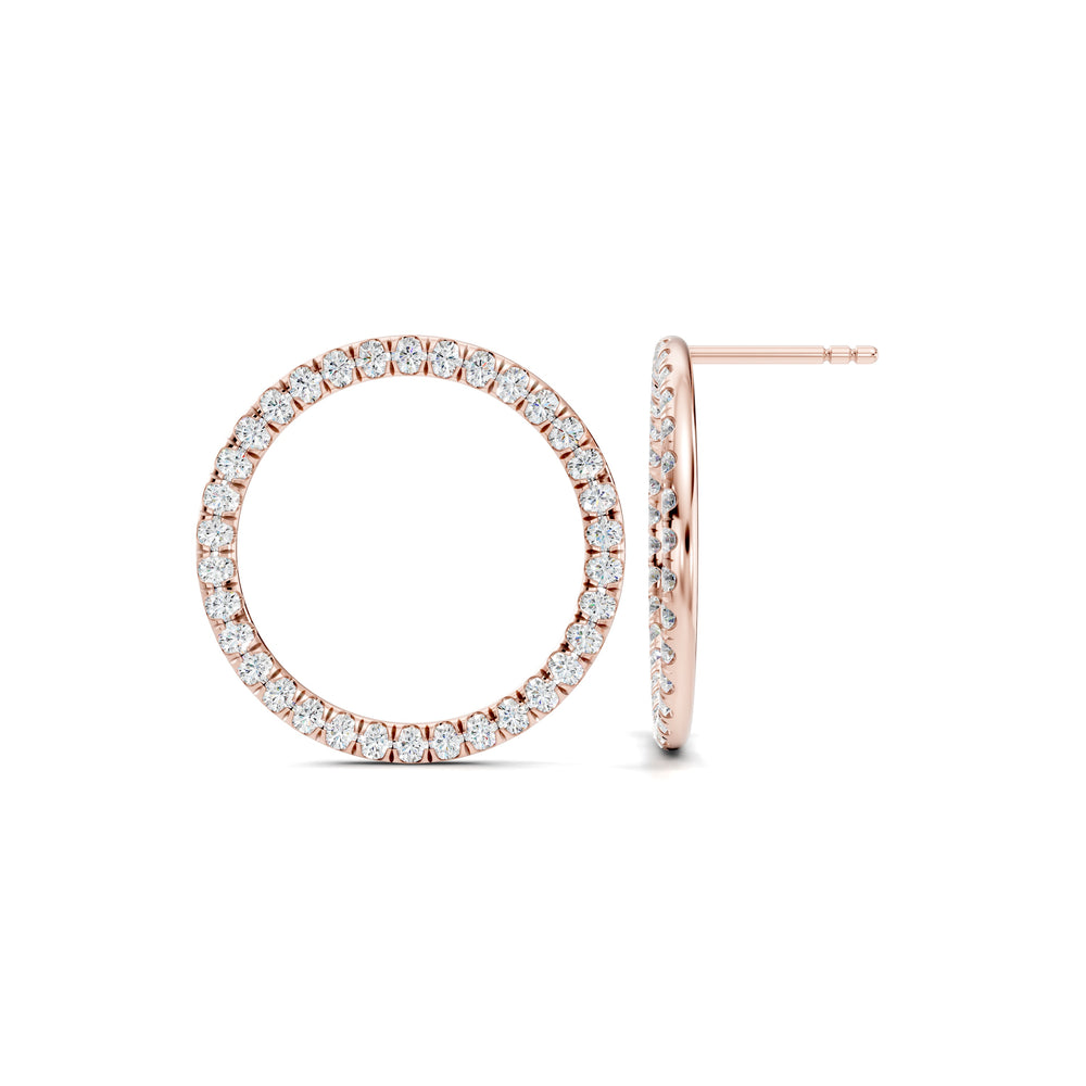 Audrey Front Hoop Lab Diamond Pavé Earrings image 42