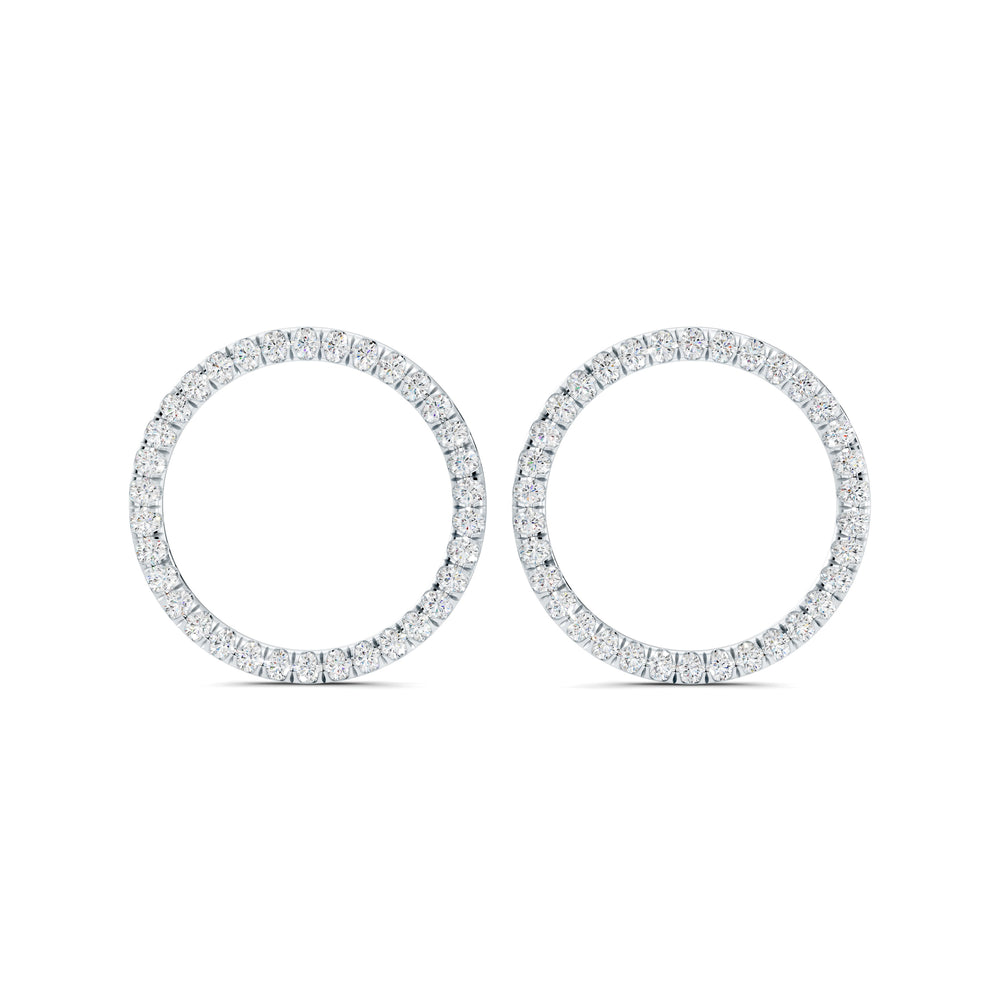 Audrey Front Hoop Lab Diamond Pavé Earrings image 45