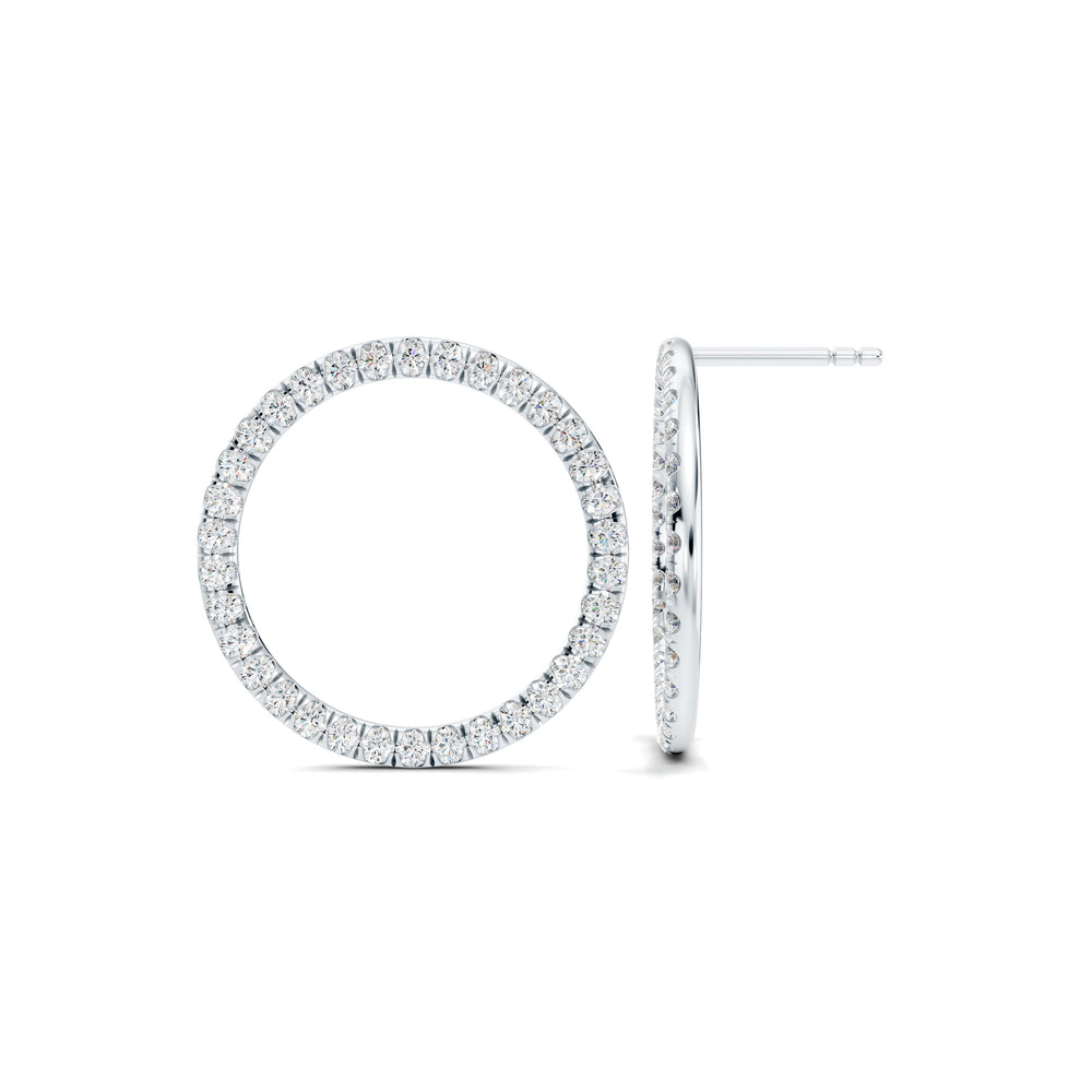 Audrey Front Hoop Lab Diamond Pavé Earrings image 34