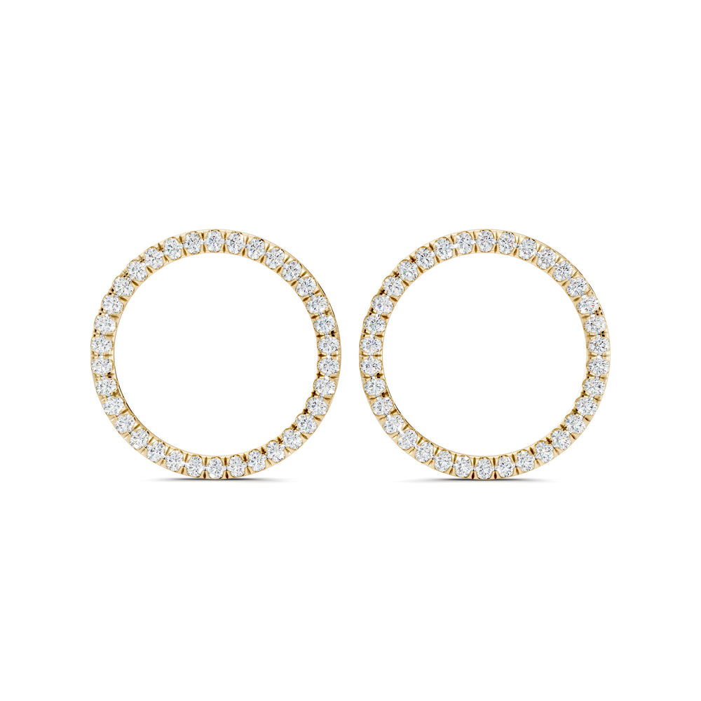 Audrey Front Hoop Lab Diamond Pavé Earrings image 37