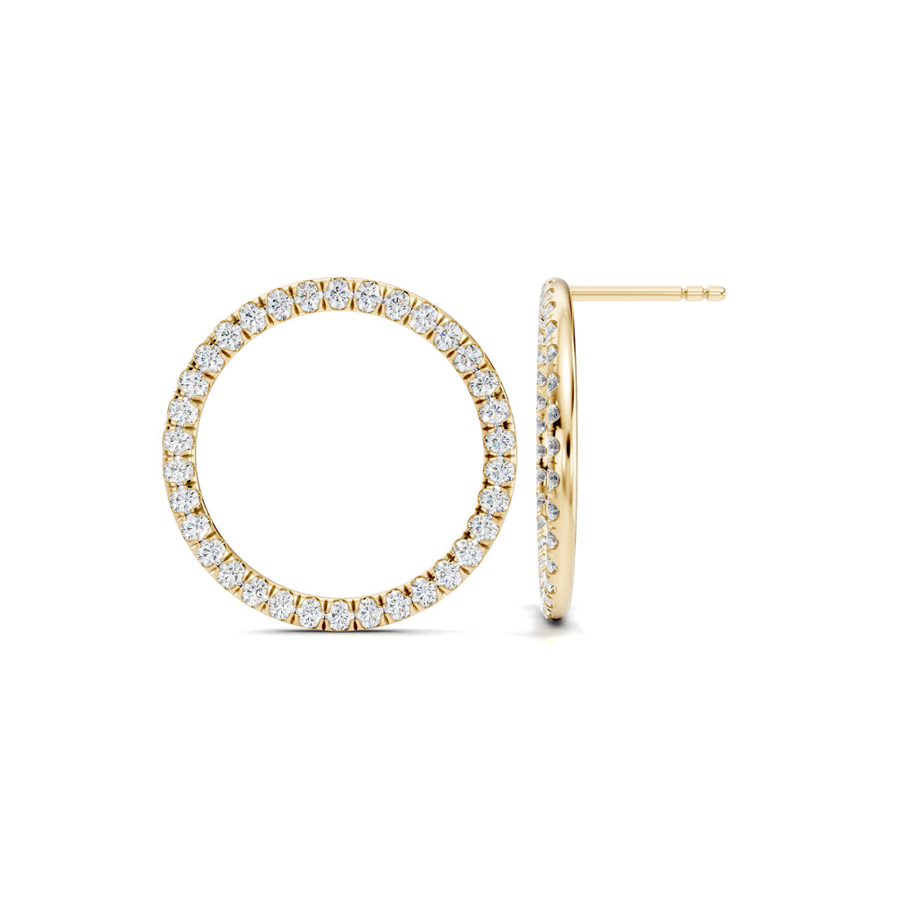 Audrey Front Hoop Lab Diamond Pavé Earrings image 38