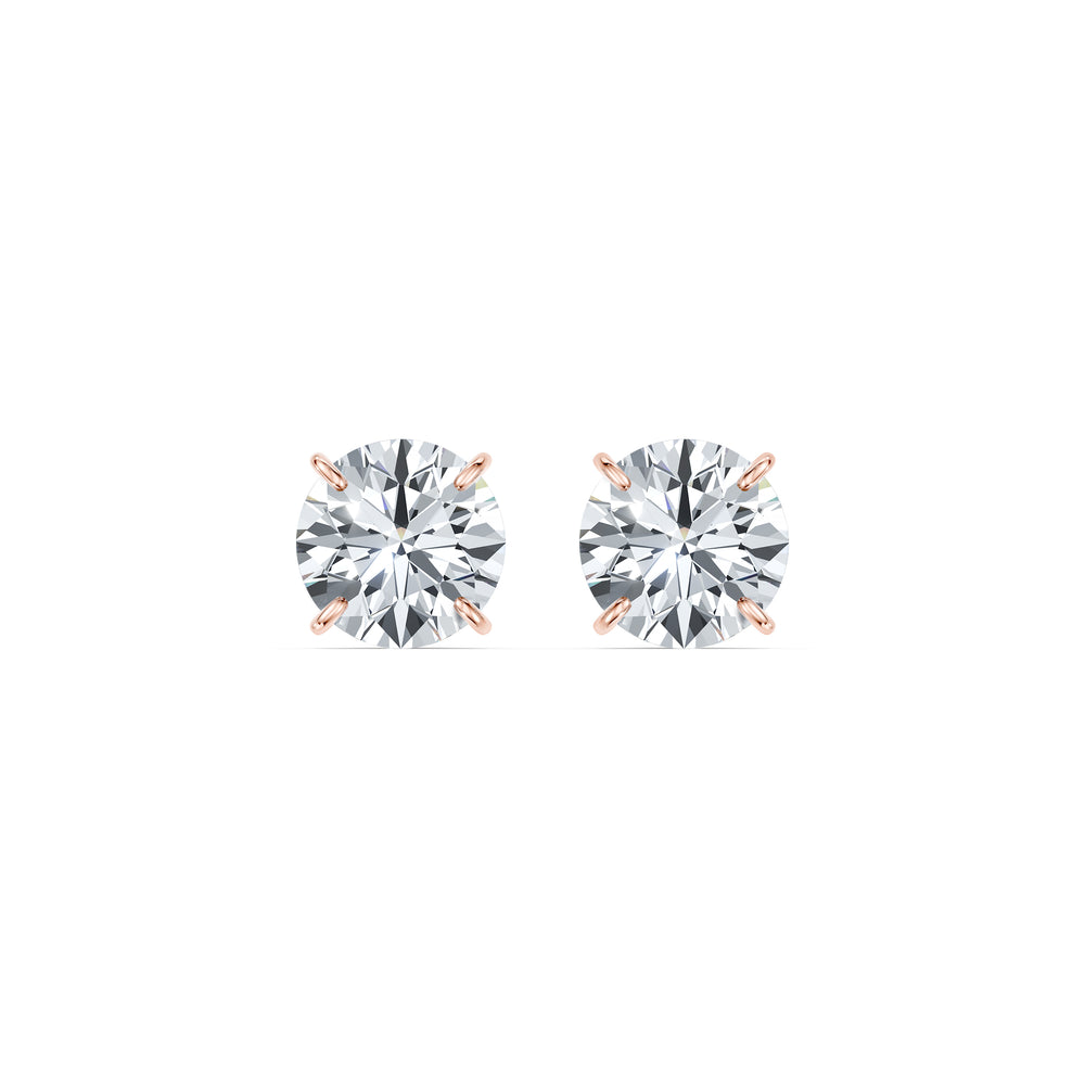 Claire Lab Diamond Round Brilliant Solitaire Studs image 31