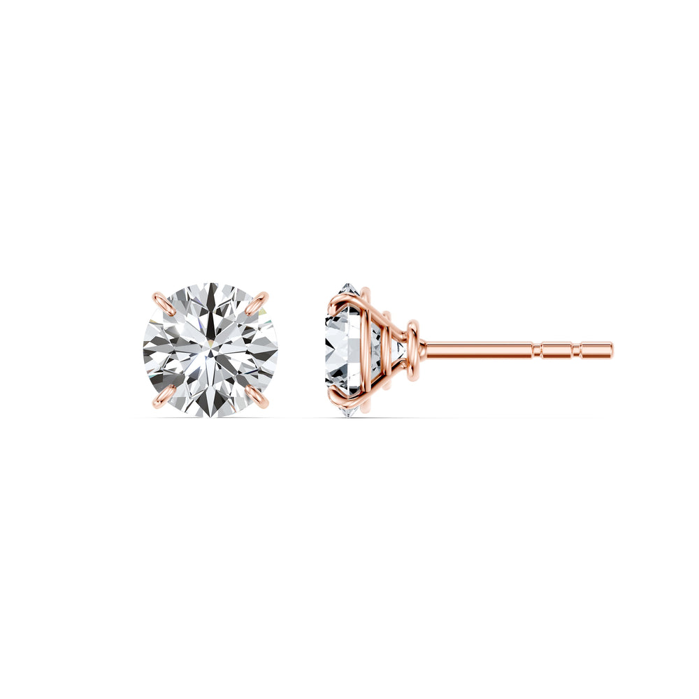Claire Lab Diamond Round Brilliant Solitaire Studs image 32