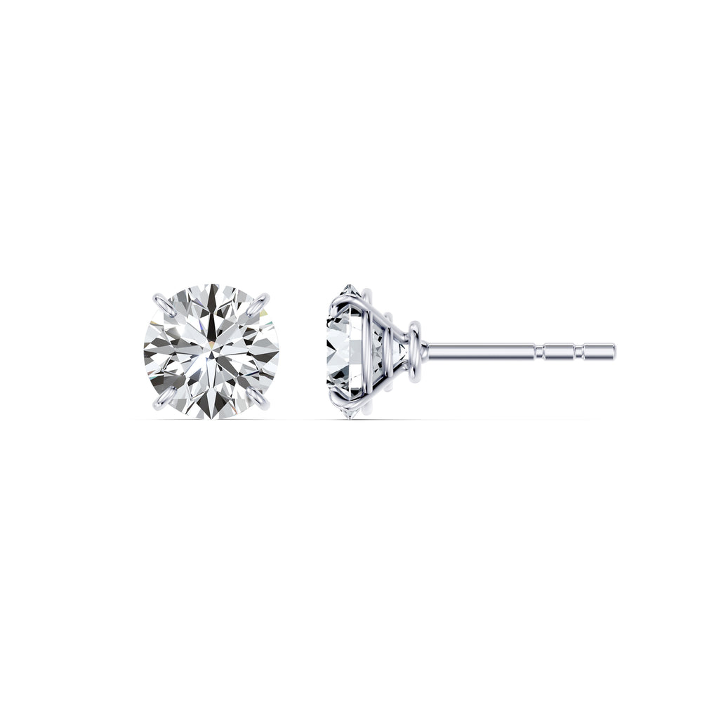 Claire Lab Diamond Round Brilliant Solitaire Studs image 35