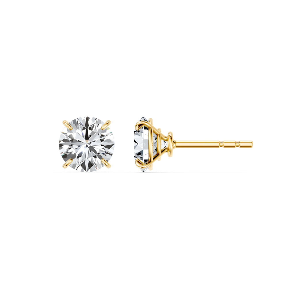 Claire Lab Diamond Round Brilliant Solitaire Studs image 29